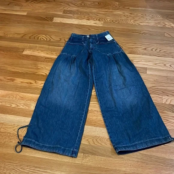 Free People Lotus Jeans Ballon Mid-rise jeans Size 24 NWT - Picture 6 of 14